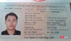 Công dân Lê Văn Vũ (Sóc Trăng) đã trốn khỏi khu cách ly tập trung huyện Bến Cầu, Tây Ninh (Ảnh chụp hộ chiếu của công dân Lê Văn Vũ, được Sở Y tế Tây Ninh cung cấp).
