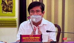 Chủ tịch UBND TP HCM Nguyễn Thành Phong chỉ đạo việc lập 62 chốt kiểm soát bệnh tật tại cuộc họp phòng, chống COVID-19 chiều 3/4 (Ảnh: TTBC) 