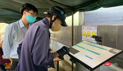 Nhiều địa phương khuyến nghị người dân khai báo y tế khi trở về từ Đà Nẵng. Ảnh: Hòa Bình