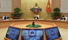 Thủ tướng chủ trì phiên họp Thường trực Chính phủ chiều 9/4 (Ảnh VGP)