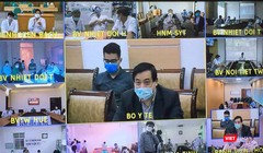 Hội chẩn trực tuyến cấp quốc gia điều trị bệnh nhân COVID-19 nặng với Bộ Y tế và các chuyên gia đầu ngành trên toàn quốc (Ảnh: TTKT)