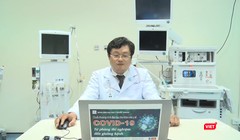 Giảng dạy online ở ĐH Y Dược TP.HCM sáng nay 18/4 (Ảnh HB chụp lại video giảng dạy online) 