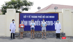 BV điều trị COVID-19 Cần Giờ chia tay các bệnh nhân xuất viện (Ảnh- BVCC)