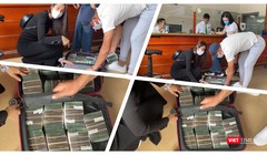 Thuỷ Tiên xuất hiện ở miền Trung, phát tiền cứu trợ bà con vùng lũ ngay trước thềm siêu bão số 9 (Ảnh: FBNV) 