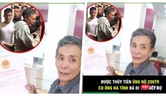 Thuỷ Tiên cứu trợ 200 triệu cho một người nông dân bị lũ cuốn trôi hết hoa màu đi trả nợ ngân hàng (Ảnh: FBNV)