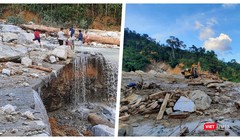 Khẩn cấp cứu nạn nhân Phước Sơn trước khi cơn bão số 10 ập tới (Ảnh: An Bằng) 