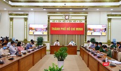 Ban Chỉ đạo phòng chống dịch Covid-19 quốc gia tổ chức giao ban với TP.HCM chiều 10-2 (29 Tết Tân Sửu) - Ảnh: TTBC