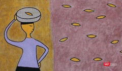 Tập thơ Ô Mai, Tranh sáng tác năm 2020 của hoạ sĩ Lê Thiết Cương (Ảnh: HSCC) 