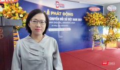 BS Trần Thanh Thuỷ - Phó Giám đốc Sở Y tế đến tham dự họp báo phát động Giải thưởng chuyển đổi số Việt Nam 2021 tại Đà Nẵng (Ảnh: Hoà Bình) 