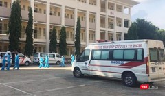 Bệnh viện Dã chiến số 1 vừa đi vào hoạt động, tiếp nhận điều trị bệnh nhân COVID-19 - Ảnh: SYT TP.HCM