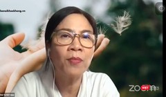 Bác sĩ Nguyễn Thị Tuyết Mai hướng dẫn các F0 cách ly tại nhà kiểm soát sự bình tâm. Ảnh: Hoà Bình chụp màn hình giao lưu