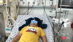 Một bệnh nhi bị hội chứng viêm đa hệ thống sau mắc Covid-19 (Ảnh- BV Nhi đồng Thành phố)