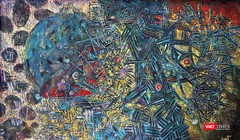 "Gió núi mưa ngàn" - Tranh của họa sĩ Trần Văn Binh