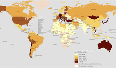 Bản đồ Việt Nam đã chuyển trở lại màu nâu sậm – màu biểu tượng của những nước có số mắc trên 300 ca mắc mới/100.000 dân/7 ngày (COVID-19 Weekly Epidemiological Update - Edition 104, published 10 August 20 - WHO)