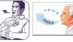 Hít vào bằng mũi và thở ra qua khe hở nhỏ giữa hai môi sẽ giúp bạn giảm bớt tiếng thở khò khè.