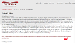 Thông cáo báo chí của Trường Gateway hôm nay