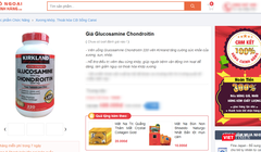 Sản phẩm Glucosamin & Chondroitin 1500 chưa được công bố với cơ quan chức năng nhưng đã bán ra thị trường.