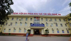 Bệnh viện đa khoa khu vực Tây Bắc Nghệ An, nơi xảy ra vụ việc.