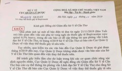 Văn bản của Cục Quản lý Dược ban hành ngày 22/11.