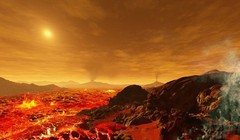 Khí gas dầy đặc khiến việc nhìn thấy Mặt Trời khi đang ở trên mặt Sao Kim là rất khó khăn.