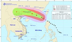 Đường đi của bão số 2. Ảnh Trung tâm Khí tượng Thủy văn Trung ương