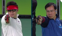 Với 191,3 điểm Hoàng Xuân Vinh đã có thêm chiếc huy chương bạc quí giá tại vòng chung kết 50 m súng ngắn bắn chậm nam.