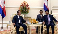 ộ trưởng Bộ TT&TT Trương Minh Tuấn tiếp kiến Thủ tướng Chính phủ Vương quốc Campuchia Hun Sen vào chiều ngày 22/9/2016 (Nguồn ảnh: Vietnamnet.vn)