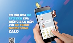 Cơ hội giới thiệu Sticker tự thiết kế đến 80 triệu người dùng Zalo. Ảnh: K.X