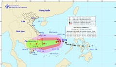 Đường đi của cơn bão. Ảnh: NHCMF