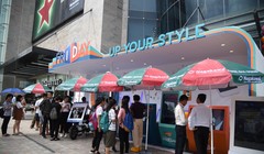 Hoạt động Big-off tại sự kiện Online Friday mùa Thu diễn ra vào ngày 29/9 vừa qua tại Vincom Nguyễn Chí Thanh. Ảnh: L.Phương