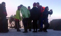 Băng giá đã hình thành trên đỉnh Fansipan sáng sớm nay (26/11).