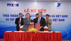 VNPT ký kết Thỏa thuận hợp tác với Thông tấn xã Việt Nam. Ảnh: T.Quỳnh