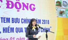 Bà Chu Thị Lan Hương, Phó Tổng giám đốc Tổng công ty BĐVN phát biểu.  Ảnh: Thái Anh.