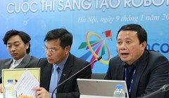 Ông Đỗ Quốc Khánh, Phó Trưởng Ban Tổ chức cuộc thi phát biểu tại cuộc họp báo. Ảnh: VGP