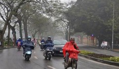 Sáng nay, khu vực Bắc Bộ và Bắc Trung Bộ có mưa, mưa nhỏ. Ảnh: TTDBKTTVTW