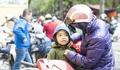 Không khí lạnh tràn xuống Bắc Bộ gây mưa rét. Ảnh: TTXVN