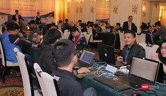 Cuộc thi được tổ chức trên phạm vi toàn quốc cho các sinh viên, học viên đại diện cho các trường đại học, học viện. Ảnh: Vòng chung khảo Sinh viên với An toàn thông tin năm 2016. 