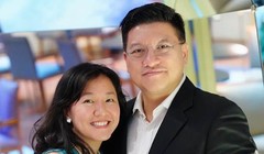 Lê Diệp Kiều Trang cùng chồng là Sonny Vũ, hai nhà khởi nghiệp nổi tiếng. Ảnh: Facebook Christy Le