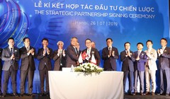 Samsung SDS và CMC công bố hợp tác đầu tư chiến lược vào sáng 26/7.