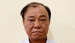 Ông Lê Tấn Hùng tại cơ quan điều tra. Ảnh: Bộ Công an.