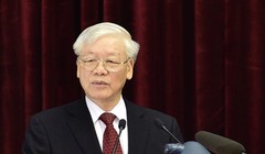 Tổng Bí thư, Chủ tịch nước Nguyễn Phú Trọng phát biểu tại Hội nghị.