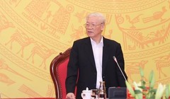 Tổng Bí thư Nguyễn Phú Trọng phát biểu tại hội nghị.