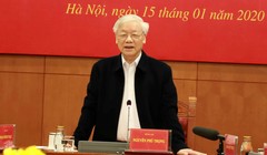 Tổng Bí thư, Chủ tịch nước Nguyễn Phú Trọng yêu cầu đẩy nhanh tiến độ, xử lý dứt điểm các vụ án, vụ việc tham nhũng, kinh tế nghiêm trọng, phức tạp. Ảnh: VGP.