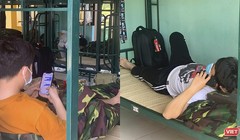Số lượng công dân đang thực hiện cách ly y tết tại hệ thống doanh trại quân đội đạt hơn 30% sức chứ. Ảnh: Hồ Xuân Mai.