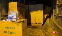5 vạn chiếc khẩu trang lậu được mang đi tiêu thụ.