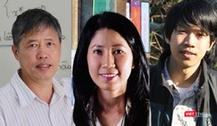 Từ trái qua phải PGS.TS. Phạm Tiến Sơn,  PGS.TS. Vương Thị Ngọc Lan, TS. Nguyễn Trương Thanh Hiếu (Ảnh: Quỹ Phát triển KH&CN QG)