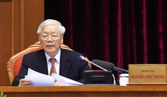 Tổng Bí thư, Chủ tịch nước Nguyễn Phú Trọng chủ trì hội nghị. Ảnh: VPCP.