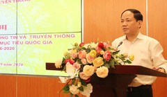 Thứ trưởng  Phạm Anh Tuấn phát biểu tại Hội nghị. Ảnh MIC.