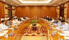 Toàn cảnh phiên họp của Thường trực Ban Chỉ đạo Trung ương về phòng, chống tham nhũng. Ảnh: TTXVN