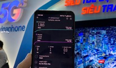 Tốc độ VinaPhone 5G đạt 1865Mbps.